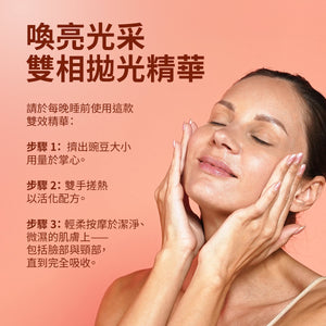 Dim N Dazzle 凝膠轉乳臉部精華液 – 均勻膚色並撫潤,締造玻璃感拋光肌 – 添加 Banafsha 與 西方野蠅子草 (Western Dock Plant) 萃取 – 最佳雙效精華,打造拋光、澎潤、玻璃般光滑肌膚。 Serum A Modernica Naturalis