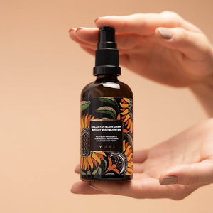 Balaayah Black Gram Bright Body Booster - With Sweet & Citrusy Aroma of Jasmine, Cardamom, Orange and Lemongrass Body Oil iYURA