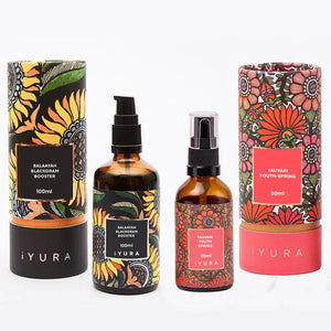 Black Gram Face & Body Duo - Best Moisturizers for Dry Skin, Aging Skin and Mature Skin - Natural Skincare for Glowing Skin Beauty set iYURA