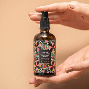 Keranya Pure Black Seed Potent Hair Potion (Pack of 2) - More Shiny Hair On The Head, Not In The Comb Hair Oil iYURA