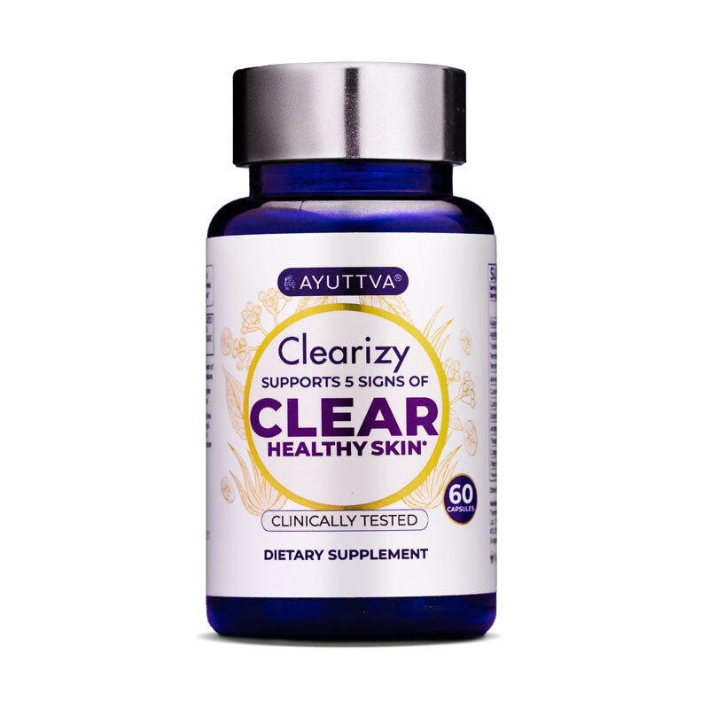 Clearizy 淨肌膠囊 —— 針對暗瘡及爆發問題的 5 合 1 控油方案｜潔淨標籤 100% 天然成分｜快速見效 持久維持 Supplements Ayuttva