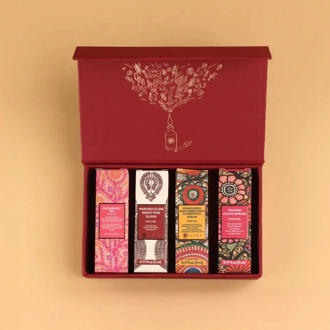 真實美顏 – 4款阿育吠陀迷你臉部精油 Trial Kit iYURA