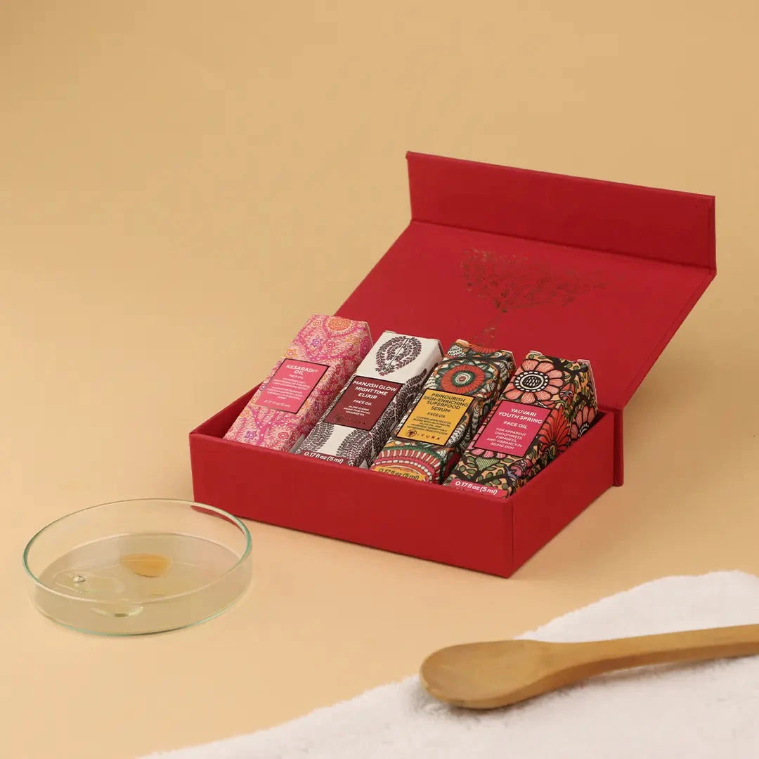 真實美顏 – 4款阿育吠陀迷你臉部精油 Trial Kit iYURA