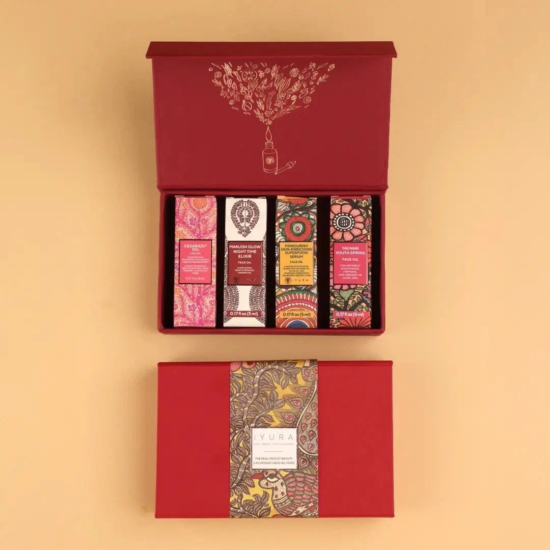 真實美顏 – 4款阿育吠陀迷你臉部精油 Trial Kit iYURA