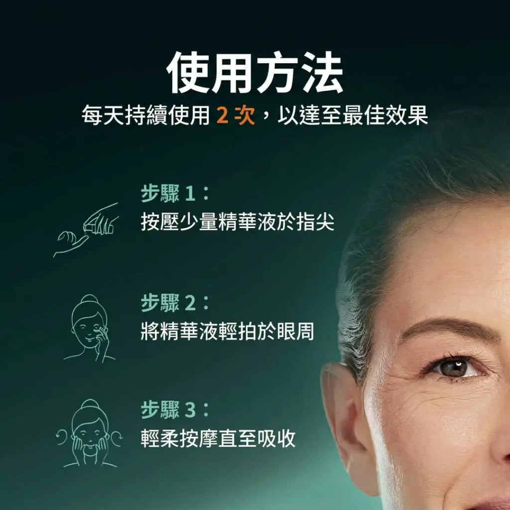 Shade-Erase 眼下精華液 – 緊緻、提亮，淡化魚尾紋、黑眼圈及浮腫眼袋｜蘊含經臨床證實的墨角藻與兒茶樹配方｜熟齡肌眼下精華液