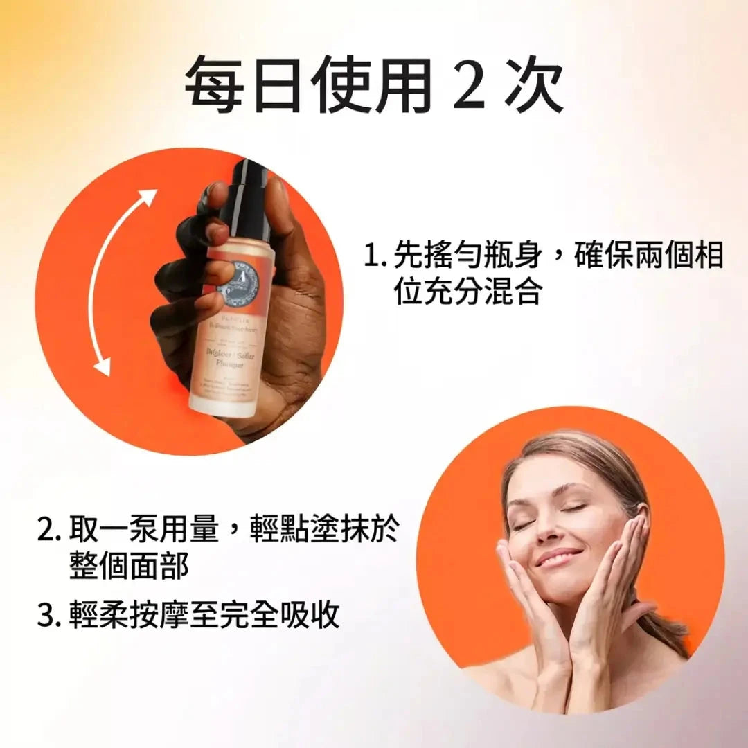 Rufolia 雙相面部精華 – 提亮、柔嫩並豐盈黯沉、鬆弛與熟齡肌膚 – 含茜草、番茄、咖啡籽與植物來源角鯊烷的水油雙相精華 – 熟齡肌膚首選雙相面部精華 – 含臨床驗證成分 Face Serum A. Modernica Naturalis
