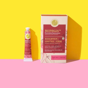 Rufolia Periorbital Eyemulsion - Brighten, Soothe and Firm Under-Eyes with Manjistha, Aloe Vera, Niacinamide and Hyaluronic Acid Eye Cream A Modernica Naturalis 